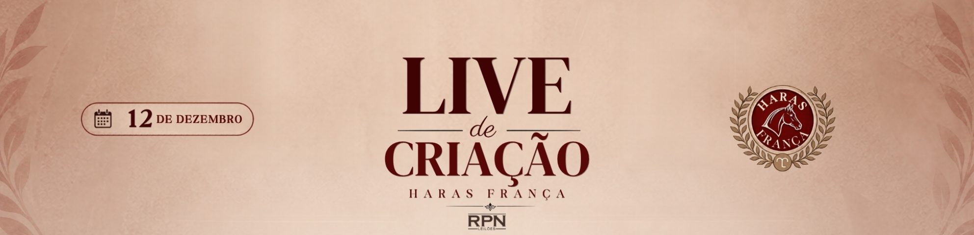 Slide LIVE DE CRIAÇÃO HARAS FRANÇA