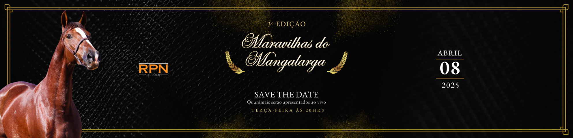 Slide 3° MARAVILHAS DO MANGALARGA (LIVE STREAM)